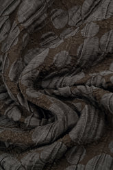 Flared Pockets Crinkled Forest Brown Circle Silk Linen Tunic 5