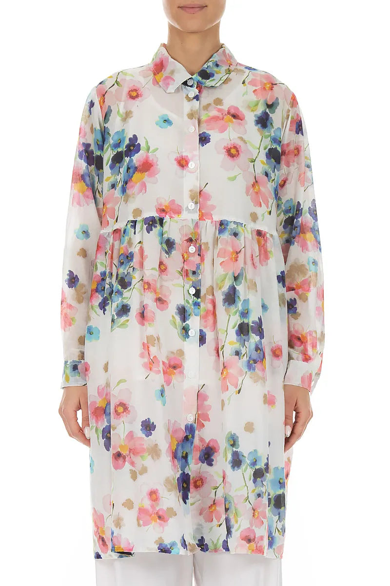 Flared Primrose Silk Cotton Jacket