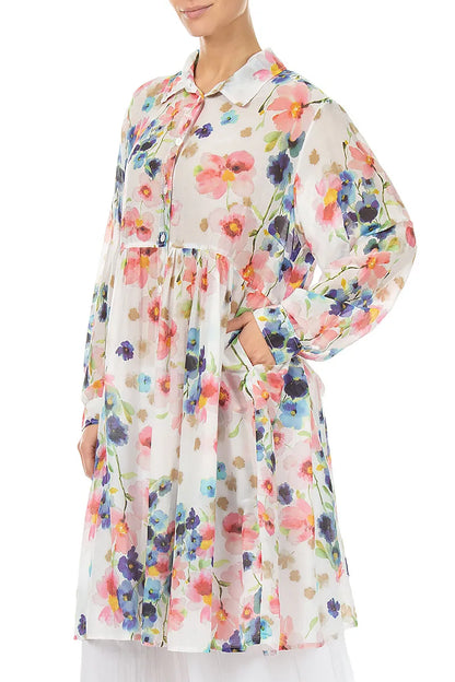 Flared Primrose Silk Cotton Jacket 3