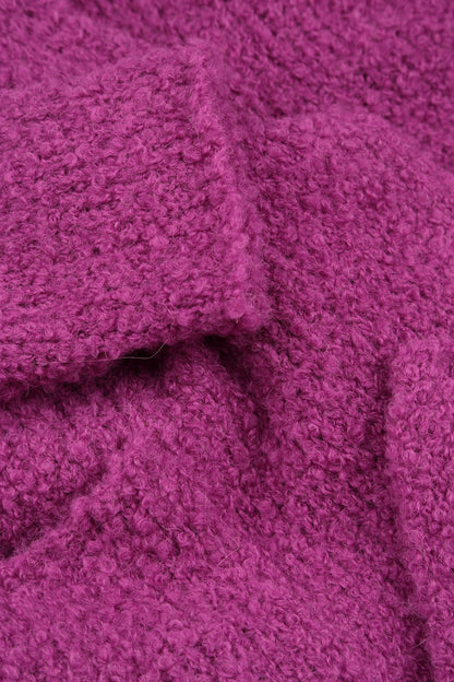 Flared Royal Fuchsia Alpaca Wool Cardigan