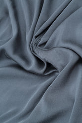 Flared Sleeveless Slate Blue Silk Top 5