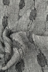 Flared Textured Bubbles Grey Linen Dress 5