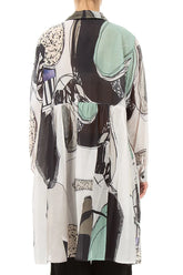 Flared Tumbled Stone Silk Cotton Jacket 2