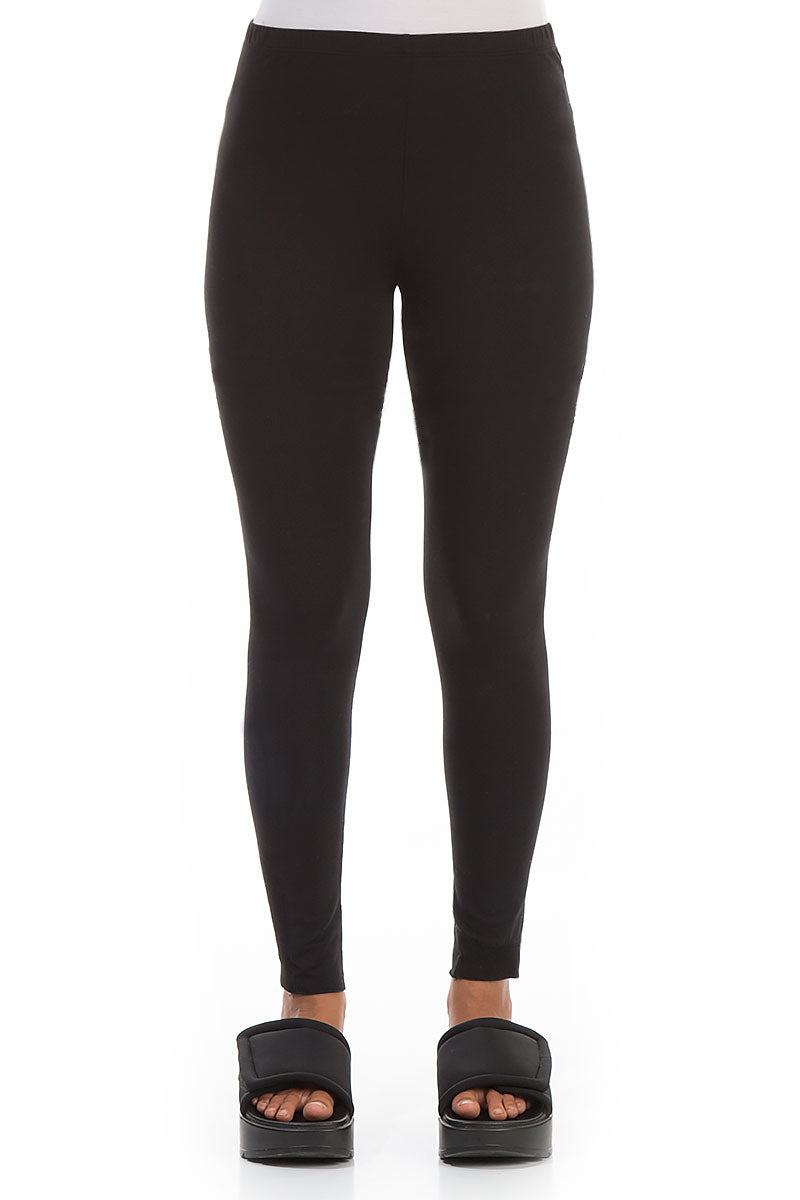 Flexi Edge Black Cotton Leggings