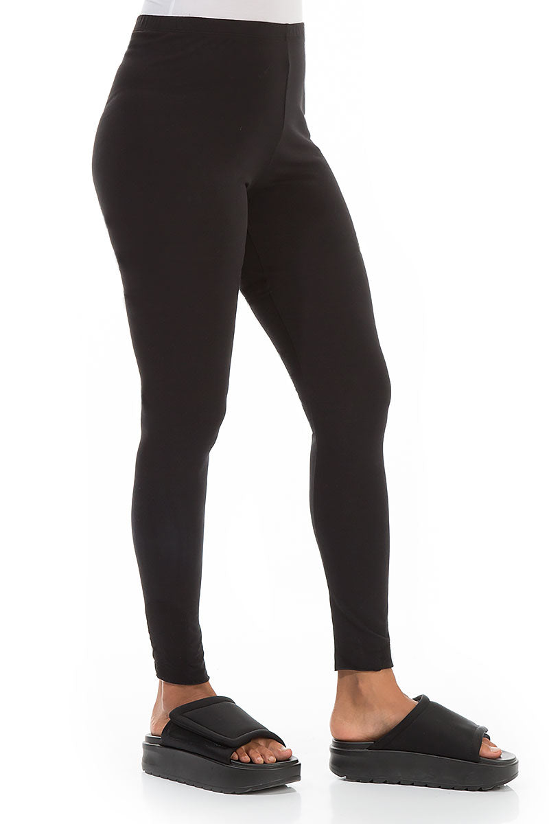 Flexi Edge Black Cotton Leggings