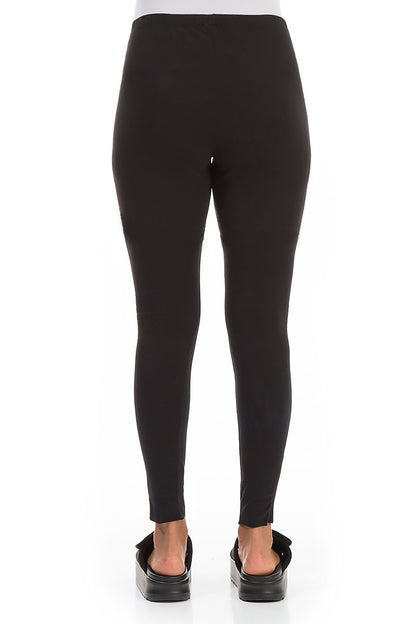 Flexi Edge Black Cotton Leggings