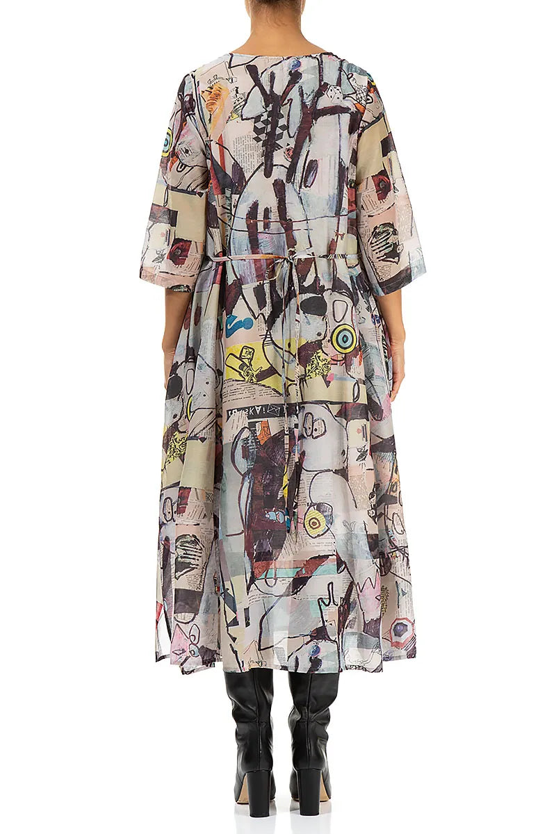 Floaty Artful Elements Silk Cotton Dress 2