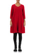 Floaty Cherry Red Textured Linen Dress 1