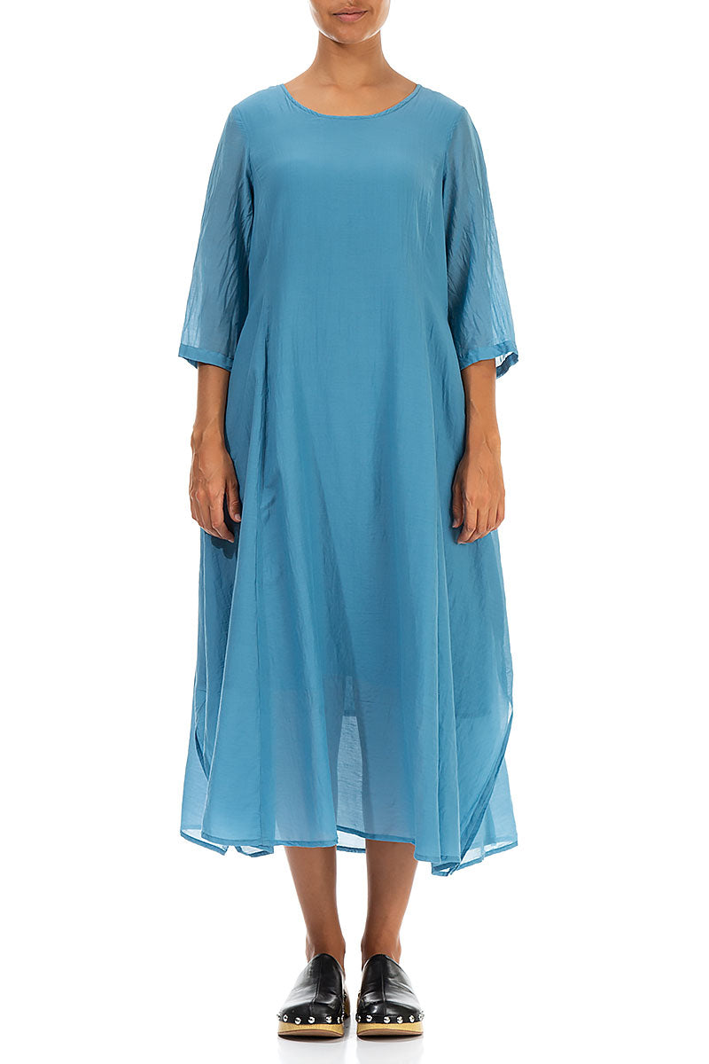 Floaty Denim Silk Cotton Dress