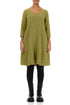 Floaty Golden Lime Textured Linen Dress 1