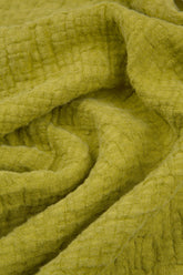 Floaty Golden Lime Textured Linen Dress 5