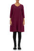 Floaty Magenta Textured Linen Dress 1