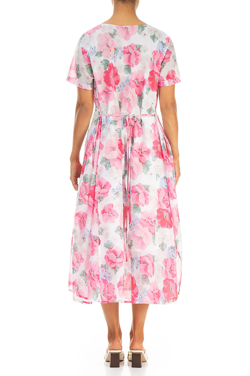 floaty cotton dress Printed cotton voile dress with ruffles