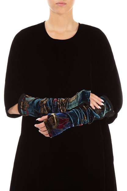 Floral Devoré Silk Velvet Wristlets