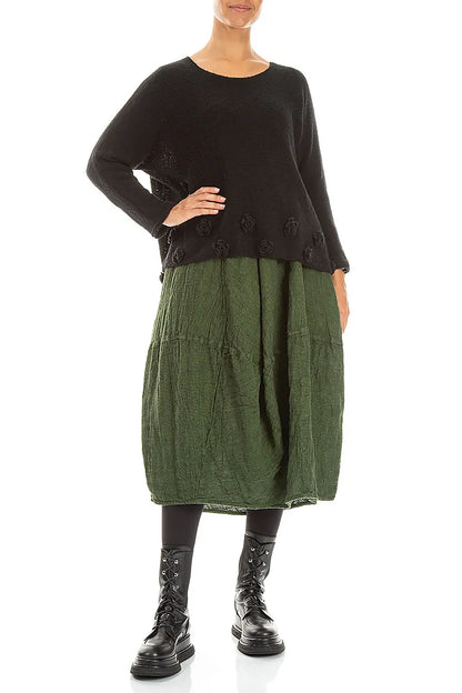 Flowers Black Wool Sweater 4