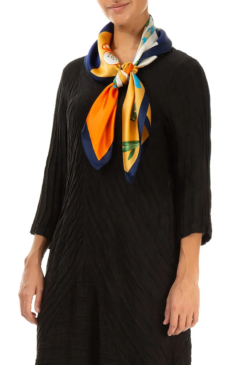 Flowers Blossom Silk Scarf 4