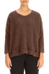 Flowers Brown Wool Sweater 1