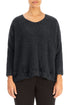 Flowers Dark Grey Wool Sweater 1