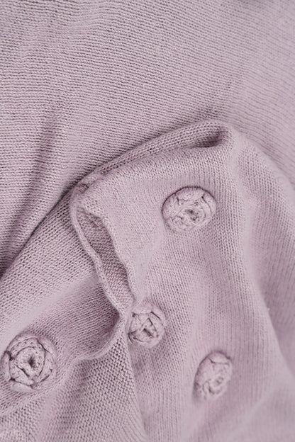 Flowers Decorated Lilac Linen Jumper 5