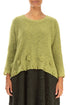 Flowers Golden Lime Wool Sweater 1