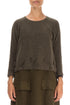 Flowers Khaki Wool Sweater 1