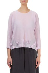 Flowers Light Pink Wool Sweater 1