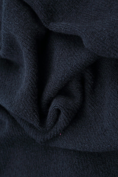 Flowers Midnight Blue Wool Sweater