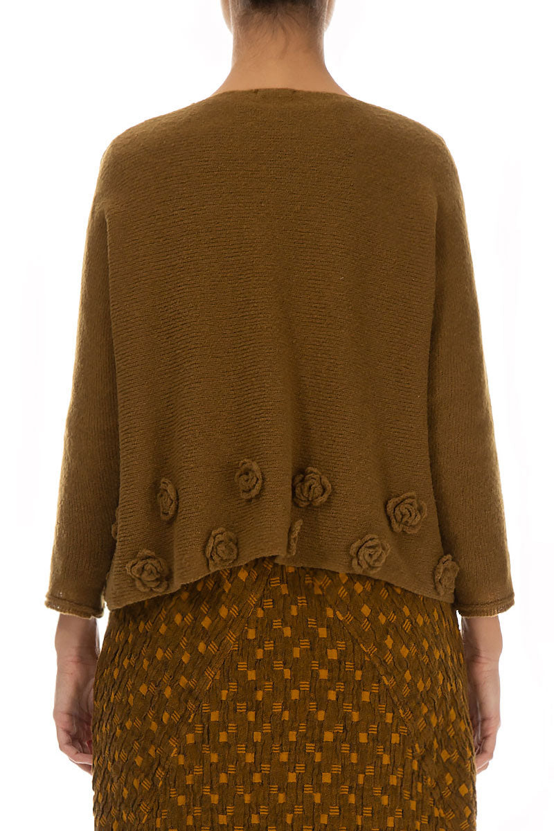 Flowers Mustard Wool Sweater