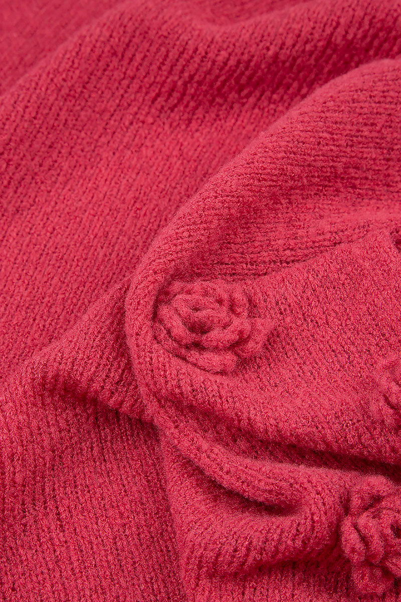 Flowers Pink Punch Wool Sweater