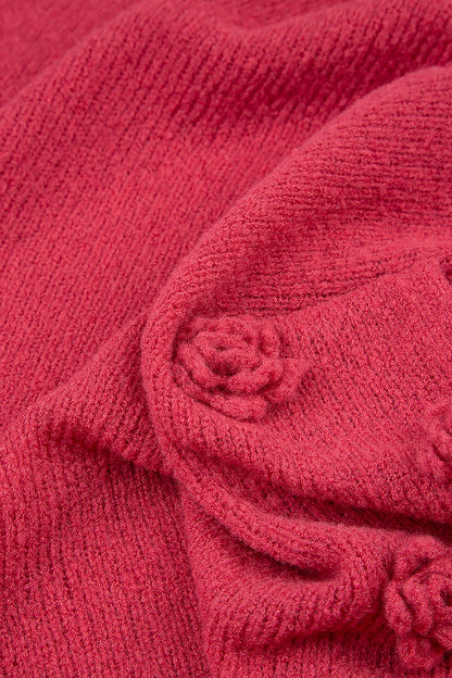 Flowers Pink Punch Wool Sweater