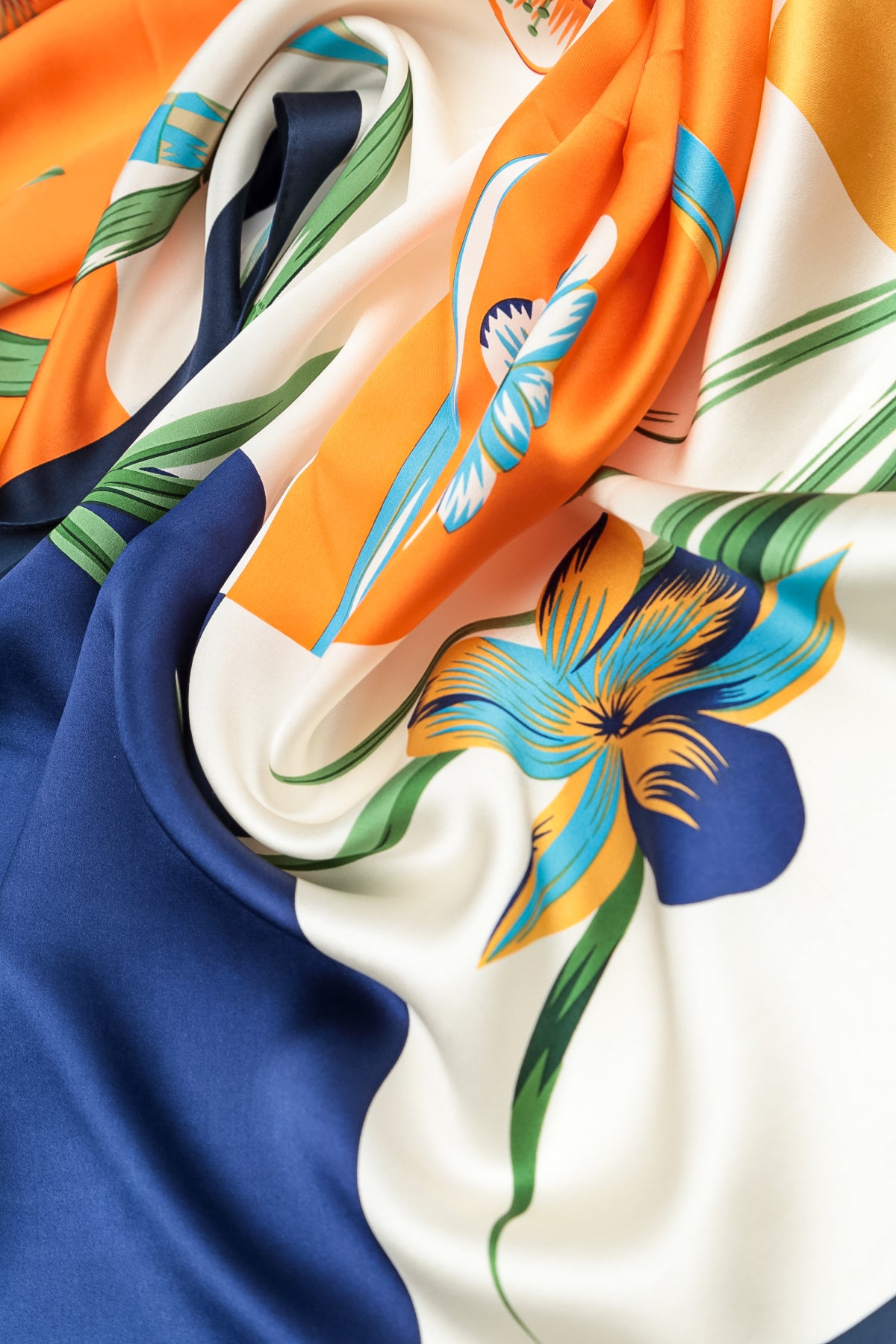 Flowers Blossom Silk Scarf 5