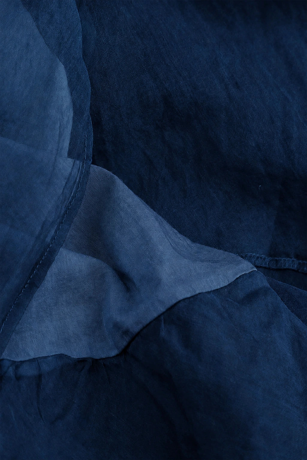 Robe fluide en mousseline de Soie bleu azur
