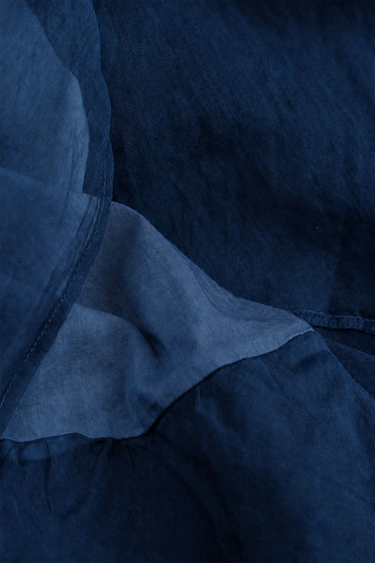 Robe fluide en mousseline de Soie bleu azur