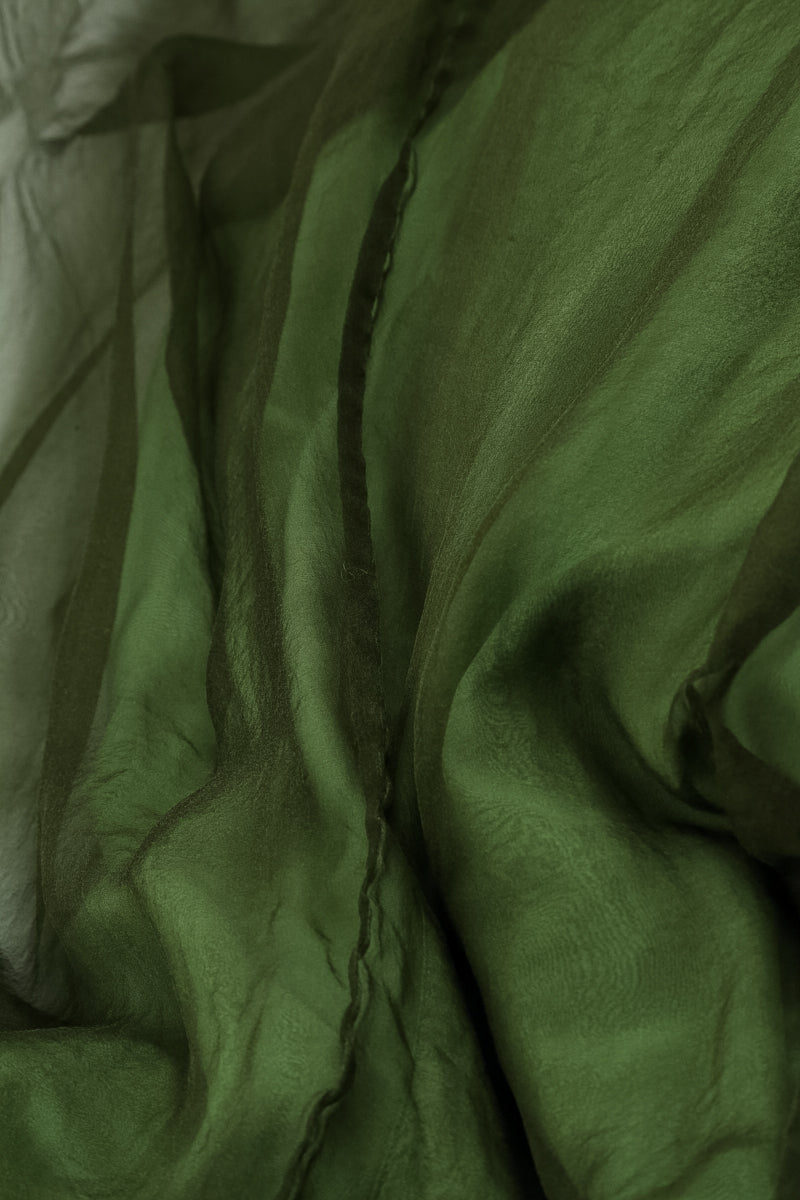 Flowing Shamrock Green Silk Chiffon Dress 7