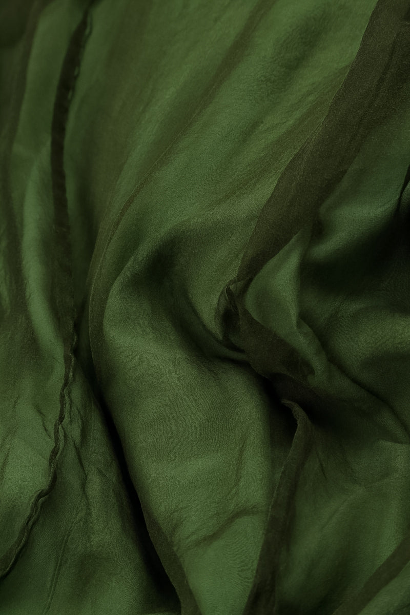 Flowing Shamrock Green Silk Chiffon Dress 6