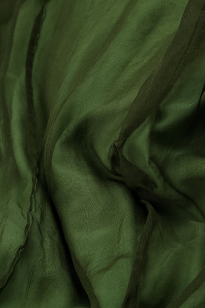 Flowing Shamrock Green Silk Chiffon Dress