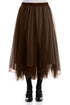 Flowy Aged Copper Silk Chiffon Skirt 1