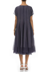 Flowy Amethyst Silk Chiffon Dress 2