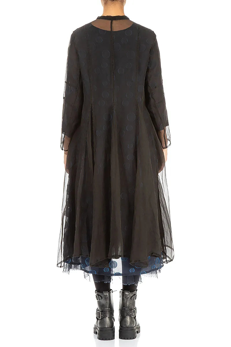 Flowy Black Silk Chiffon Jacket 3