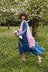 Flowy Cornflower Silk Chiffon Dress 1