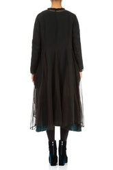 Flowy Forest Brown Silk Chiffon Jacket 2