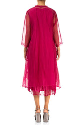 Flowy Fuchsia Silk Chiffon Jacket 2