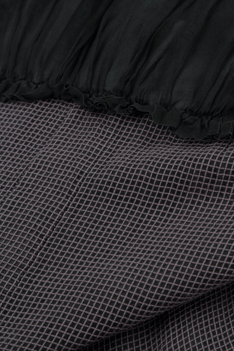 Flowy Graphite Mesh Silk Dress 6
