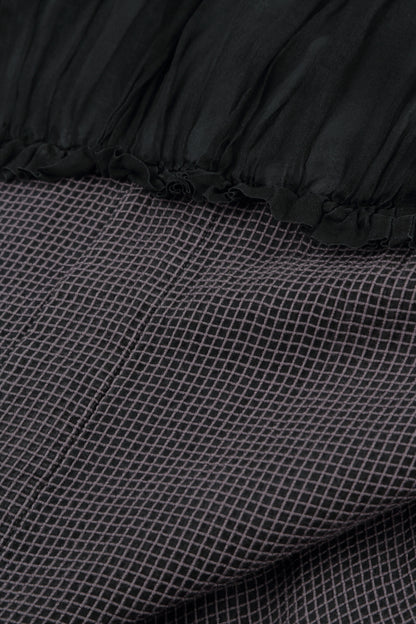 Flowy Graphite Mesh Silk Dress 6