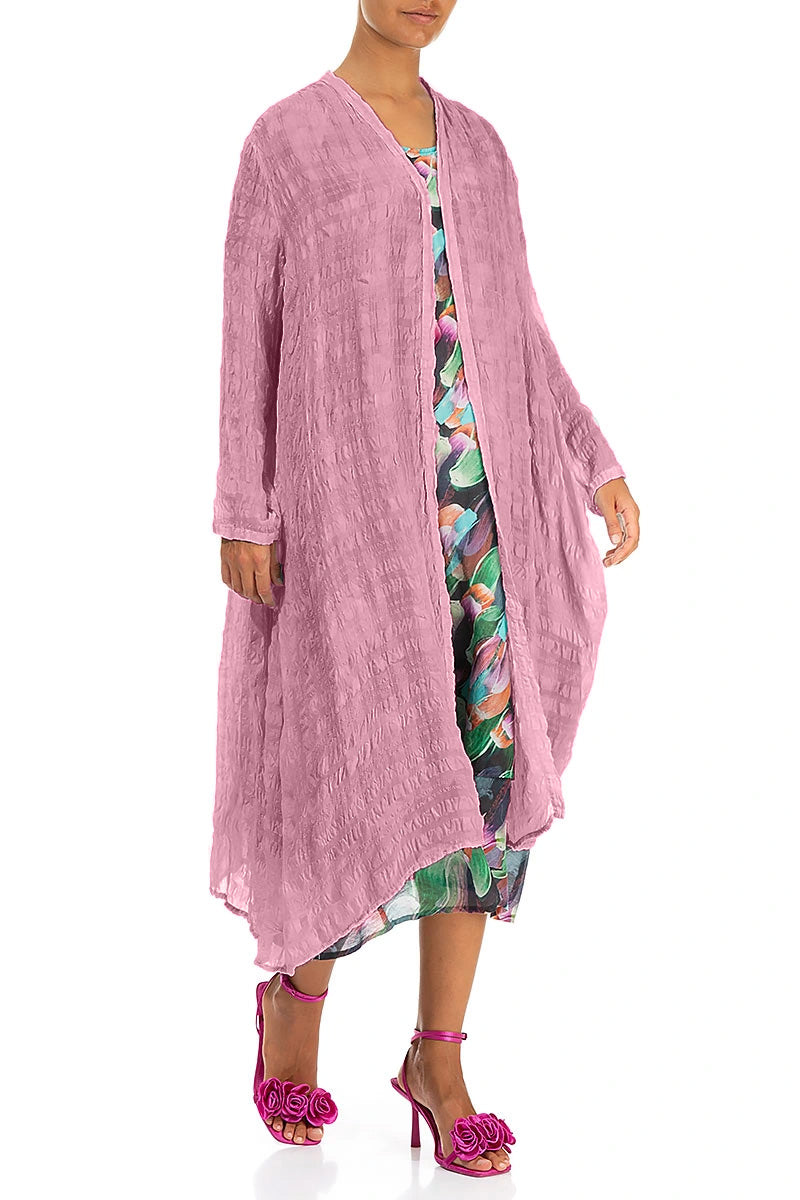 Flowy Mauve Taupe Light Silk Jacket