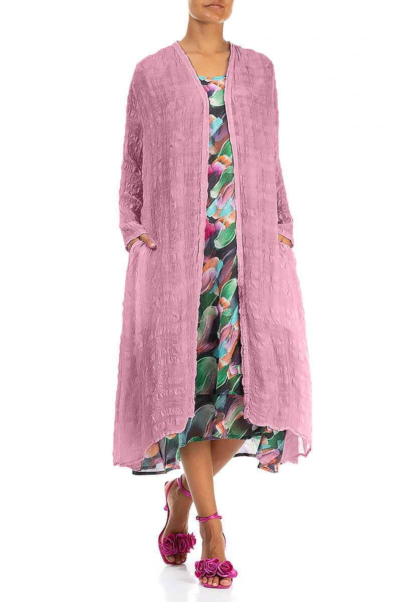 Flowy Mauve Taupe Light Silk Jacket