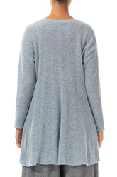 Flowy Silver Blue Wool Sweater 2