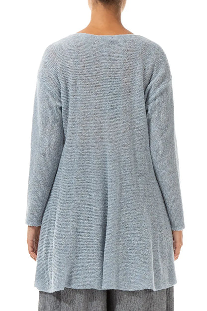 Flowy Silver Blue Wool Sweater 2
