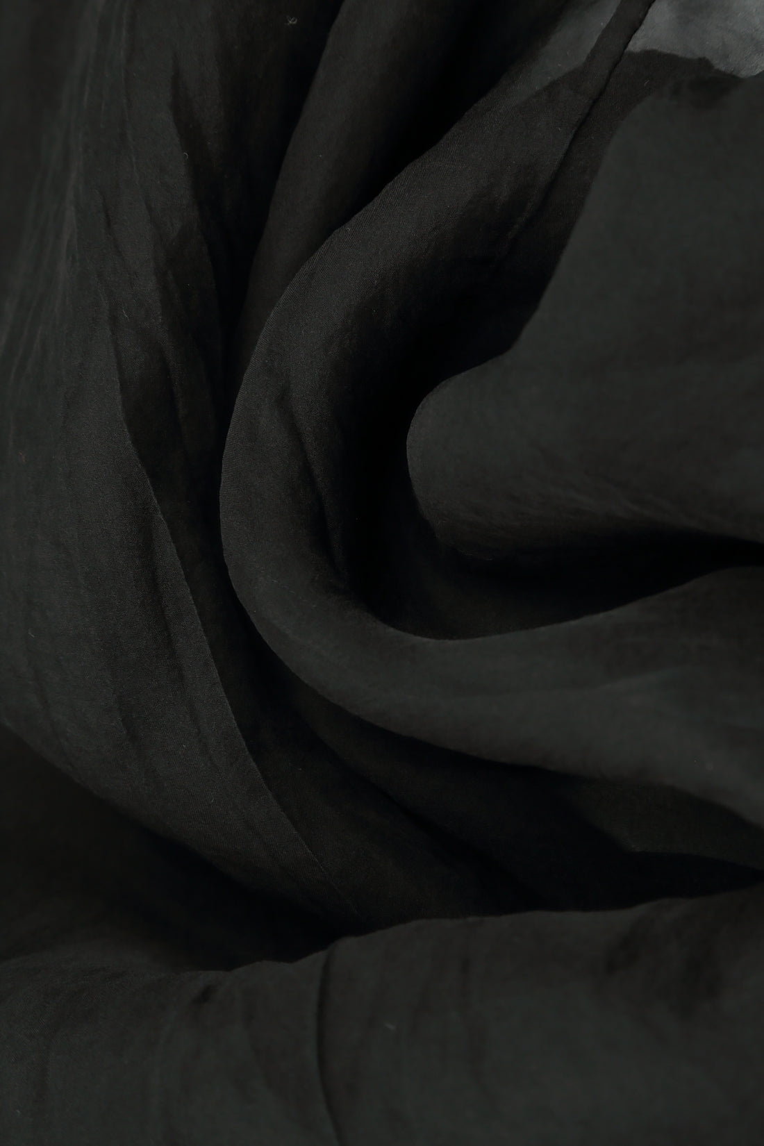 Fluid Black Silk Chiffon Skirt 6