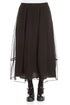 Fluid Black Silk Chiffon Skirt 1